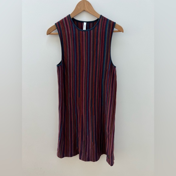 RVCA Knit Shift Dress STRIPED SWEATER DRESS  NWOT multi-color striped Size M - Picture 5 of 12